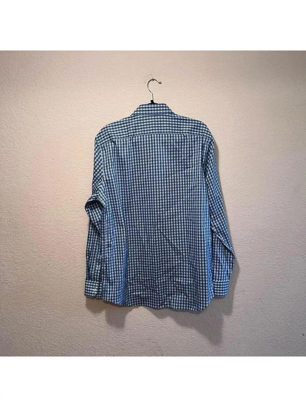Banana Republic Slim Fit Blue Checkered Dress Shirt